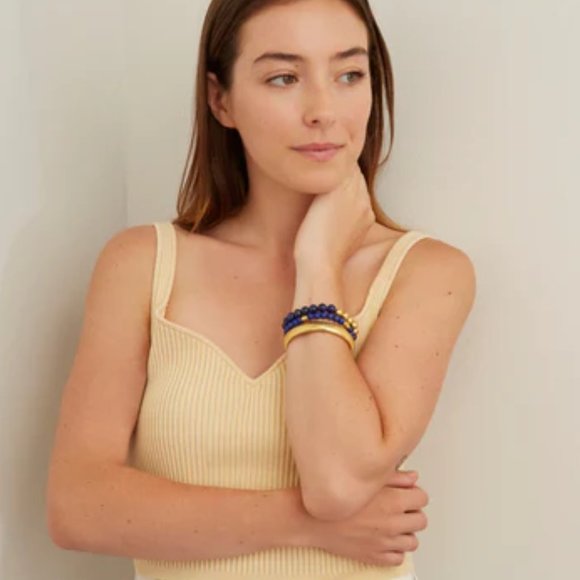 BEN AMUN Cobra Stretch Bangle Bracelet 24K Gold Plating One Size Fits Most New - Picture 5 of 12